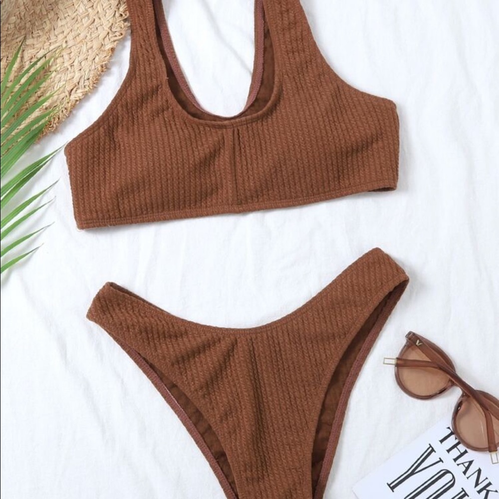 Shein Brown Bathing Suit